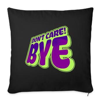 Cool saying: Doesn't matter, attitude, chill doesn't matter to me - Sofa pillowcase 17,3'' x 17,3'' (45 x 45 cm) - black - Front