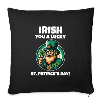 Get Lucky with Our Funny St. Patrick's Day - Sofa pillowcase 17,3'' x 17,3'' (45 x 45 cm) - black - Front