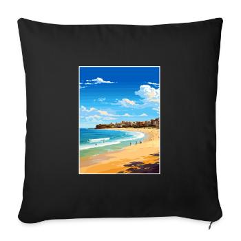 Bondi Beach Australien Vintage Reiseposter WPA - Sofakissenbezug 45 x 45 cm - Schwarz - Vorne