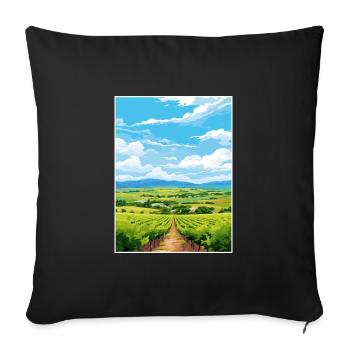 Yarra Valley Australia Vintage Travel Poster WPA - Sofa pillowcase 17,3'' x 17,3'' (45 x 45 cm) - black - Front