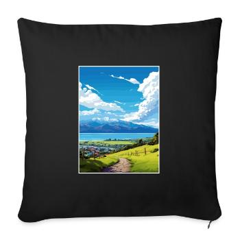 Kaikoura New Zealand Nz Vintage Travel Poster WPA - Sofa pillowcase 17,3'' x 17,3'' (45 x 45 cm) - black - Front