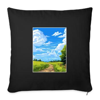 Hauraki Rail Trail Nouvelle-Zélande affiche de voyage - Housse de coussin décorative 45 x 45 cm - noir - Devant