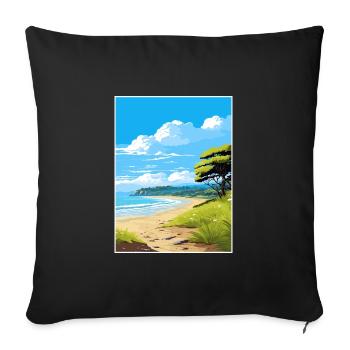 Rakiura Nationalpark Neuseeland Reiseposter - Sofakissenbezug 45 x 45 cm - Schwarz - Vorne