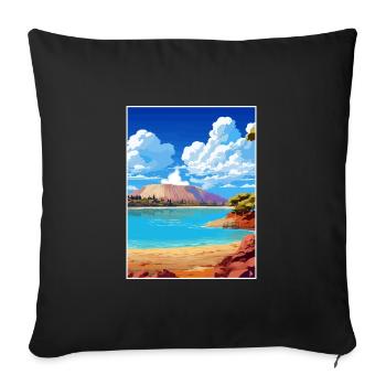 Waiotapu Thermal Wonderland Deco Nouvelle-Zélande - Housse de coussin décorative 45 x 45 cm - noir - Devant