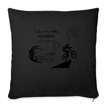 Extremsport - take every risk - Sofakissenbezug 45 x 45 cm - Schwarz - Vorne