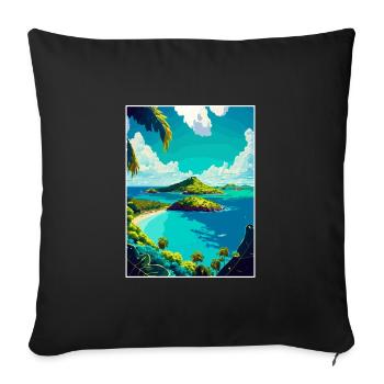 Saint Vincent And The Grenadines Caribbean Travel - Sofa pillowcase 17,3'' x 17,3'' (45 x 45 cm) - black - Front