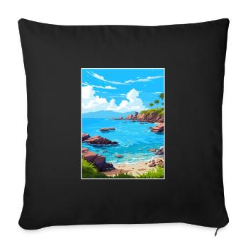 Parc marin national de Las Baulas, Costa Rica Voyage - Housse de coussin décorative 45 x 45 cm - noir - Devant