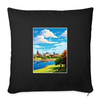 Adelaide Australia Vintage Travel Poster Souvenir - Sofa pillowcase 17,3'' x 17,3'' (45 x 45 cm) - black - Front