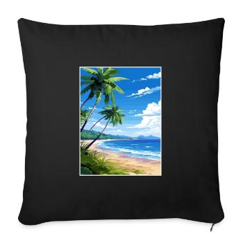 Péninsule d’Osa Costa Rica Vintage voyage affiche WPA - Housse de coussin décorative 45 x 45 cm - noir - Devant