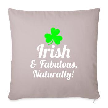 Funny Irish Girl: Naturally Fabulous - Sofa pillowcase 17,3'' x 17,3'' (45 x 45 cm) - light taupe - Front