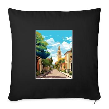 Santa Rosa Argentina Vintage Travel Poster WPA Art - Sofa pillowcase 17,3'' x 17,3'' (45 x 45 cm) - black - Front