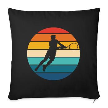 Tennis - Housse de coussin décorative 45 x 45 cm - noir - Devant