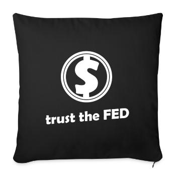 The U.S. Federal Reserve - Sofa pillowcase 17,3'' x 17,3'' (45 x 45 cm) - black - Front