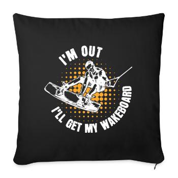 Kitesurfer Statement Wakeboard Surf Stunt - Housse de coussin décorative 45 x 45 cm - noir - Devant
