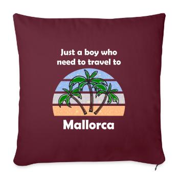 Holidays on the island of Mallorca - Sofa pillowcase 17,3'' x 17,3'' (45 x 45 cm) - burgundy - Front