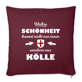 Chez soi à Kölle - Housse de coussin décorative 45 x 45 cm - bordeaux - Devant