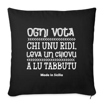 Sicily t-shirt Sicilian proverb every vote who - Sofa pillowcase 17,3'' x 17,3'' (45 x 45 cm) - black - Front