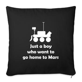 The Journey to Mars - Sofa pillowcase 17,3'' x 17,3'' (45 x 45 cm) - black - Front