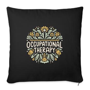 Ergotherapie Ergotherapeutin - Sofakissenbezug 45 x 45 cm - Schwarz - Vorne