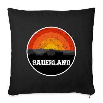 Sauerland Original Skyline - Housse de coussin décorative 45 x 45 cm - noir - Devant