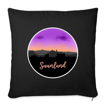 Sauerland Fineline Skyline - Housse de coussin décorative 45 x 45 cm - noir - Devant