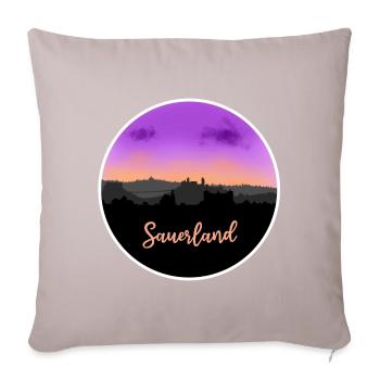 Sauerland Fineline Skyline - Sofakissenbezug 45 x 45 cm - helles Taupe - Vorne