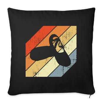 Ballet Shoes Vintage Look - Sofa pillowcase 17,3'' x 17,3'' (45 x 45 cm) - black - Front