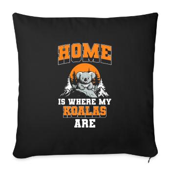 Koala Bear Bear Cute Zoo - Sofa pillowcase 17,3'' x 17,3'' (45 x 45 cm) - black - Front