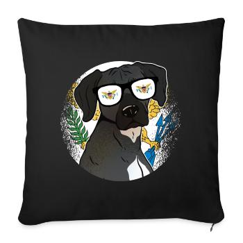 American Virgin Islands - Sofa pillowcase 17,3'' x 17,3'' (45 x 45 cm) - black - Front