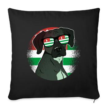 Abkhazie - Housse de coussin décorative 45 x 45 cm - noir - Devant
