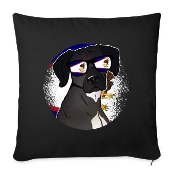 American Samoa - Sofa pillowcase 17,3'' x 17,3'' (45 x 45 cm) - black - Front