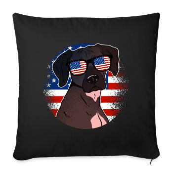 Amérique du Nord - Housse de coussin décorative 45 x 45 cm - noir - Devant