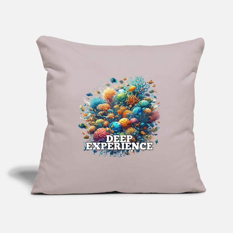 Cadeau de poisson corail Deep Experience Housse de coussin décorative 45 x 45 cm