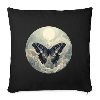 Butterfly Tone - Sofa pillowcase 17,3'' x 17,3'' (45 x 45 cm) - black - Front