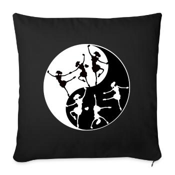 Danse Classique Yin Yang - Housse de coussin décorative 45 x 45 cm - noir - Devant
