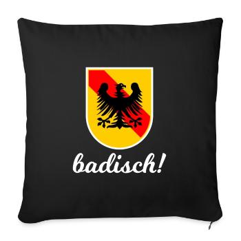 Baden is a feeling - Sofa pillowcase 17,3'' x 17,3'' (45 x 45 cm) - black - Front