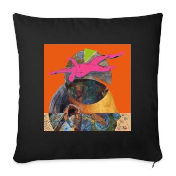 DREAM - Sofa pillowcase 17,3'' x 17,3'' (45 x 45 cm) - black - Front