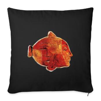 FISH - Sofa pillowcase 17,3'' x 17,3'' (45 x 45 cm) - black - Front