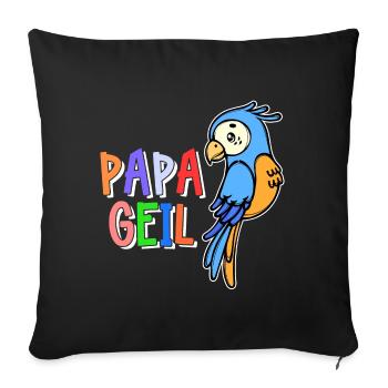 Parrot, Saying, Bird, Animal, Bird Lover, Jungle - Sofa pillowcase 17,3'' x 17,3'' (45 x 45 cm) - black - Front