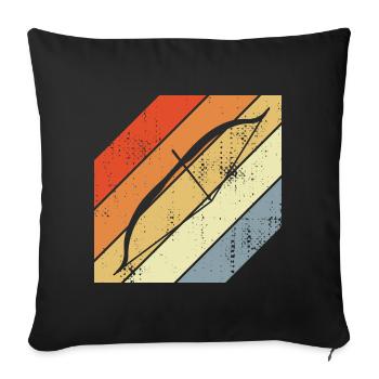 Tir à l’arc rétro - Housse de coussin décorative 45 x 45 cm - noir - Devant
