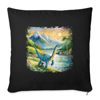 Mignon jeune thésaurus livre pour enfants style waterel - Housse de coussin décorative 45 x 45 cm - noir - Devant