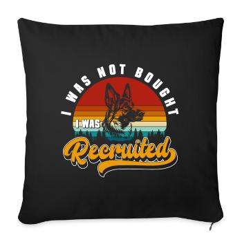 Dog Police Dog Dog Love - Sofa pillowcase 17,3'' x 17,3'' (45 x 45 cm) - black - Front