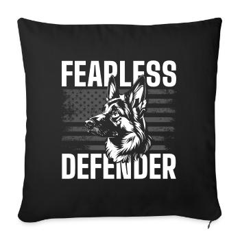 Dog Master German - Sofa pillowcase 17,3'' x 17,3'' (45 x 45 cm) - black - Front