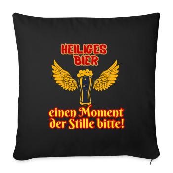 Bière - Housse de coussin décorative 45 x 45 cm - noir - Devant