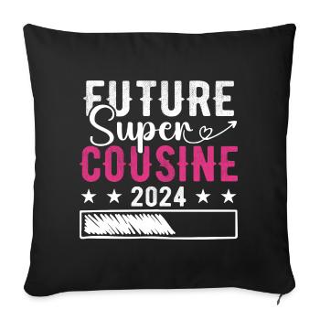 Future Super Cousine 2024 - Housse de coussin décorative 45 x 45 cm - noir - Devant