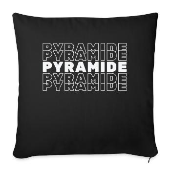 Pyramid - Sofa pillowcase 17,3'' x 17,3'' (45 x 45 cm) - black - Front