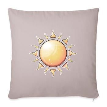 Radiant Sunburst Nature Design - Sofa pillowcase 17,3'' x 17,3'' (45 x 45 cm) - light taupe - Front
