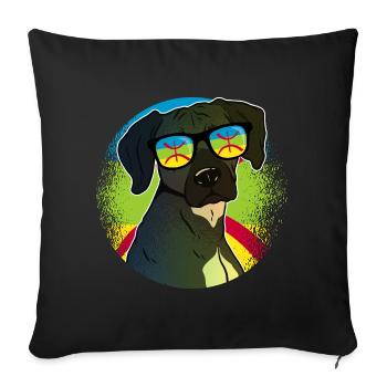 Amazigh - Sofa pillowcase 17,3'' x 17,3'' (45 x 45 cm) - black - Front