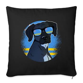 Aruba - Sofa pillowcase 17,3'' x 17,3'' (45 x 45 cm) - black - Front