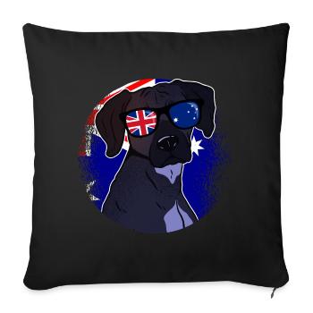 Australien - Sofakissenbezug 45 x 45 cm - Schwarz - Vorne